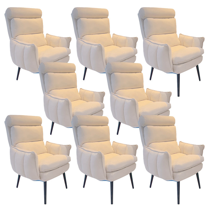 Sedia da ufficio moderna senza braccio sedia da scrivania in pelle senza ruote