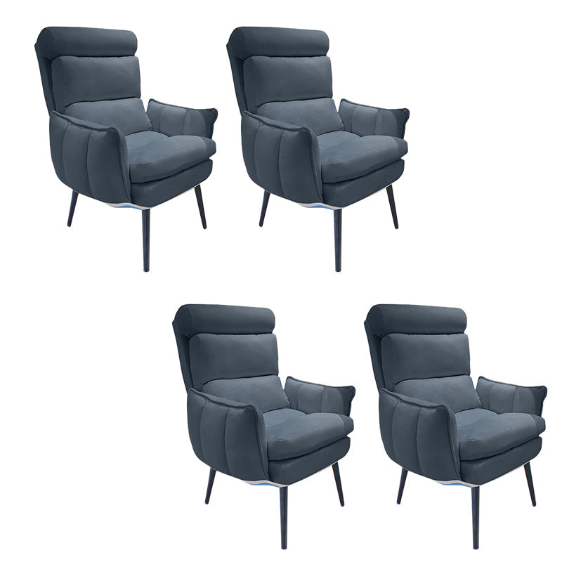 Sedia da ufficio moderna senza braccio sedia da scrivania in pelle senza ruote