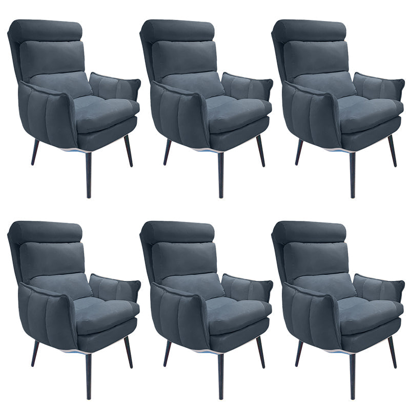 Sedia da ufficio moderna senza braccio sedia da scrivania in pelle senza ruote