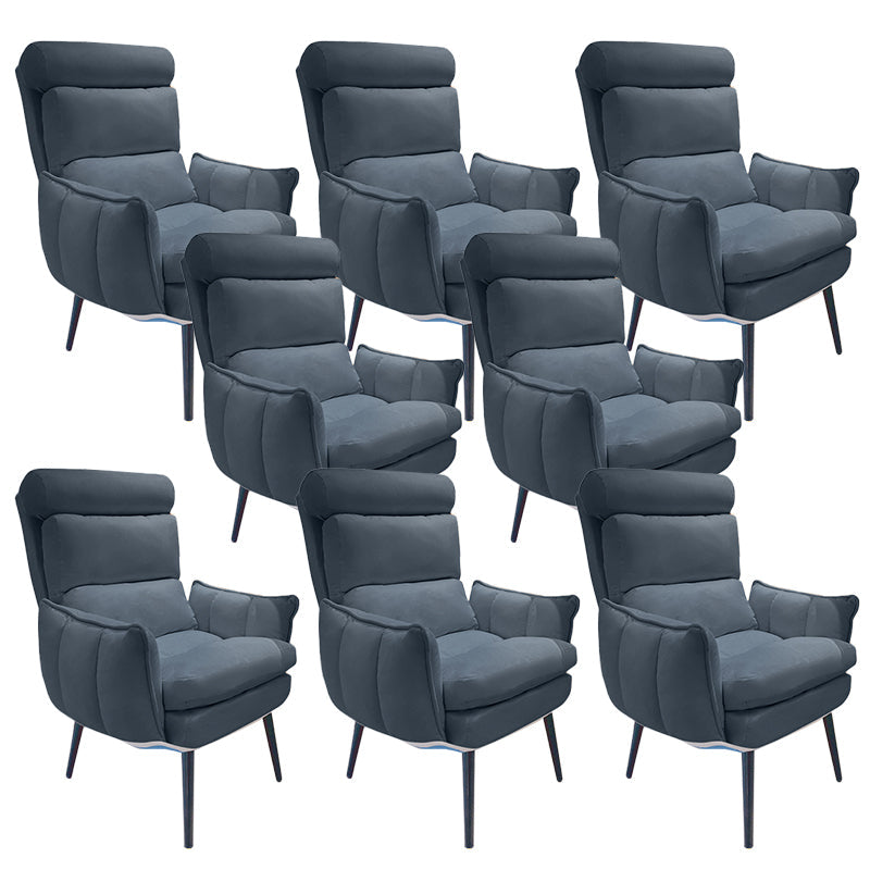 Sedia da ufficio moderna senza braccio sedia da scrivania in pelle senza ruote