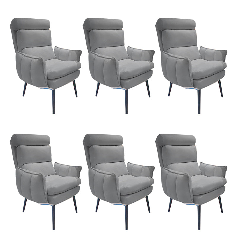 Sedia da ufficio moderna senza braccio sedia da scrivania in pelle senza ruote