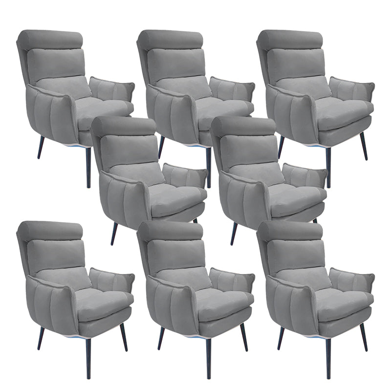 Sedia da ufficio moderna senza braccio sedia da scrivania in pelle senza ruote