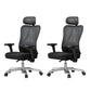 Modern Height Adjustable Office Chair Mesh Black Desk Chair for Office 2 Piece Set Steel Height-Adjustable Arms Clearhalo 'furn' 'furn_office_chair' 'Furniture' 'Office Chairs' 'Office Furniture' 'office_chair' 7569813