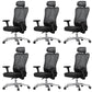 Modern Height Adjustable Office Chair Mesh Black Desk Chair for Office 6 Piece Set Steel Height-Adjustable Arms Clearhalo 'furn' 'furn_office_chair' 'Furniture' 'Office Chairs' 'Office Furniture' 'office_chair' 7569818