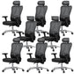 Modern Height Adjustable Office Chair Mesh Black Desk Chair for Office 8 Piece Set Steel Height-Adjustable Arms Clearhalo 'furn' 'furn_office_chair' 'Furniture' 'Office Chairs' 'Office Furniture' 'office_chair' 7569819
