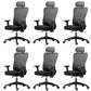Modern Height Adjustable Office Chair Mesh Black Desk Chair for Office 6 Piece Set Nylon Fixed Arms Clearhalo 'furn' 'furn_office_chair' 'Furniture' 'Office Chairs' 'Office Furniture' 'office_chair' 7569828