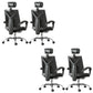 Modern Height Adjustable Office Chair Mesh Black Desk Chair for Office 4 Piece Set Steel Linkage Arms Clearhalo 'furn' 'furn_office_chair' 'Furniture' 'Office Chairs' 'Office Furniture' 'office_chair' 7569833