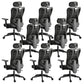 Modern Height Adjustable Office Chair Mesh Black Desk Chair for Office 8 Piece Set Nylon Height-Adjustable Arms Clearhalo 'furn' 'furn_office_chair' 'Furniture' 'Office Chairs' 'Office Furniture' 'office_chair' 7569840