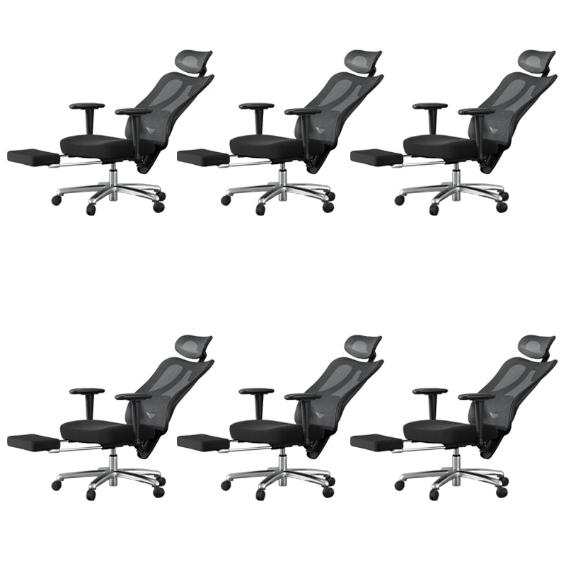 Modern Height Adjustable Office Chair Mesh Black Desk Chair for Office 6 Piece Set Aluminum Height-Adjustable Arms Clearhalo 'furn' 'furn_office_chair' 'Furniture' 'Office Chairs' 'Office Furniture' 'office_chair' 7569843