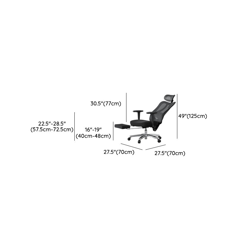 Modern Height Adjustable Office Chair Mesh Black Desk Chair for Office Clearhalo 'furn' 'furn_office_chair' 'Furniture' 'Office Chairs' 'Office Furniture' 'office_chair' 7569846