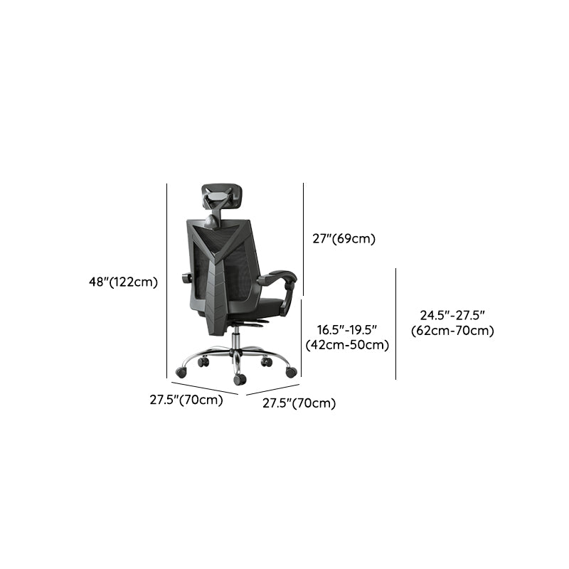 Modern Height Adjustable Office Chair Mesh Black Desk Chair for Office Clearhalo 'furn' 'furn_office_chair' 'Furniture' 'Office Chairs' 'Office Furniture' 'office_chair' 7569849