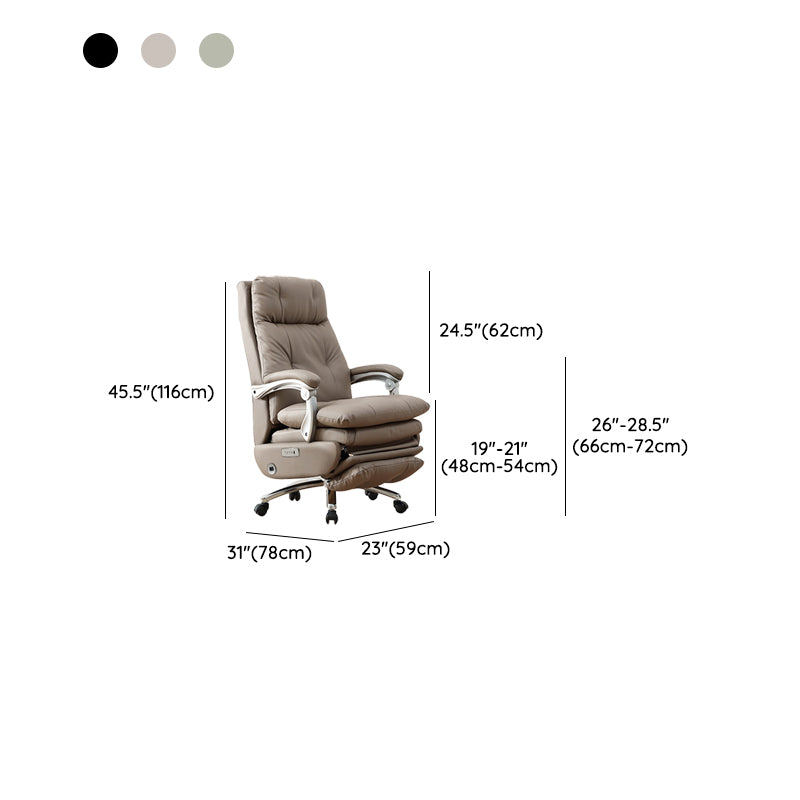 Sedia da ufficio a ruote regolabili in altezza contemporanea.