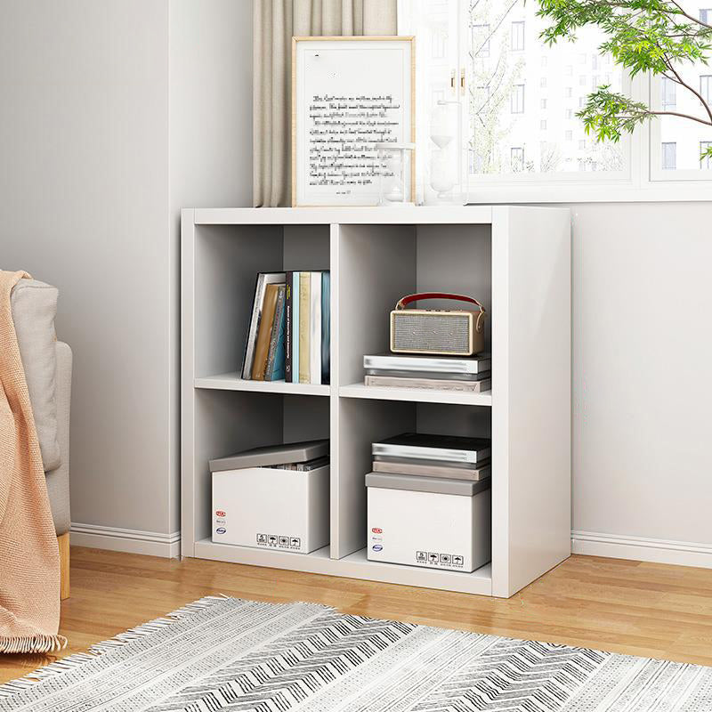 Standard Contemporary Bookcase Engineered Wood Closed Back Bookshelf 24"L x 12"W x 24"H White Clearhalo 'Bookcases' 'furn' 'furn_bookcases' 'Furniture' 'Office Furniture' 7569908