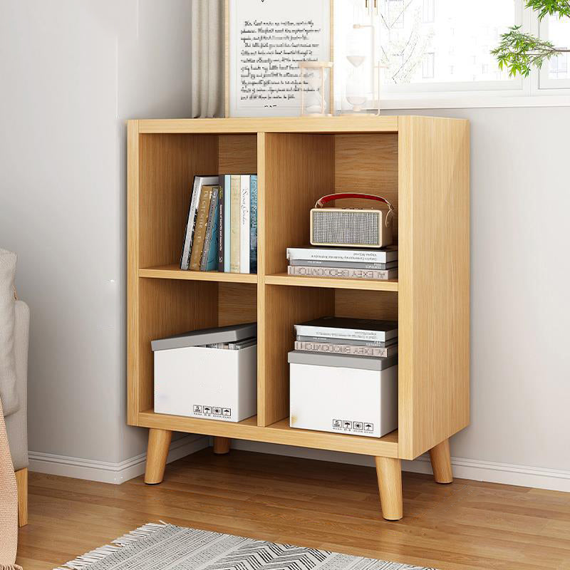Standard Contemporary Bookcase Engineered Wood Closed Back Bookshelf 23.6"L x 11.8"W x 28.3"H Natural Clearhalo 'Bookcases' 'furn' 'furn_bookcases' 'Furniture' 'Office Furniture' 7569913