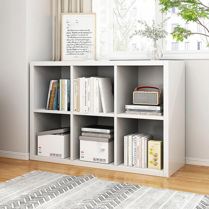 Standard Contemporary Bookcase Engineered Wood Closed Back Bookshelf 35.5"L x 12"W x 24"H White Clearhalo 'Bookcases' 'furn' 'furn_bookcases' 'Furniture' 'Office Furniture' 7569915