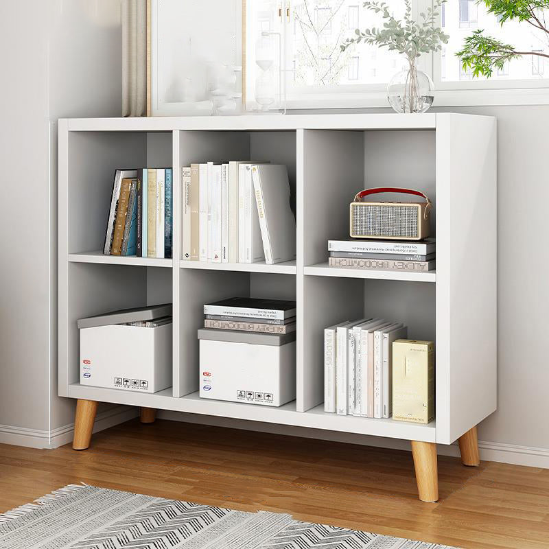 Standard Contemporary Bookcase Engineered Wood Closed Back Bookshelf 35"L x 12"W x 28"H White Clearhalo 'Bookcases' 'furn' 'furn_bookcases' 'Furniture' 'Office Furniture' 7569919
