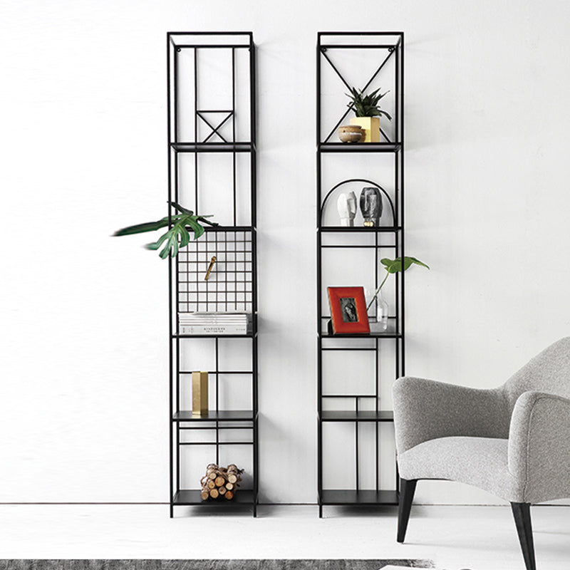 Glam Open Back Bookcase Standard Metal Bookshelf with Shelves Clearhalo 'Bookcases' 'furn' 'furn_bookcases' 'Furniture' 'Office Furniture' 7569962