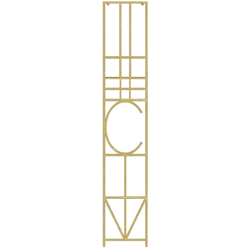Glam Open Back Bookcase Standard Metal Bookshelf with Shelves 11.8"L x 11.8"W x 70.9"H Rose Gold Clearhalo 'Bookcases' 'furn' 'furn_bookcases' 'Furniture' 'Office Furniture' 7569967