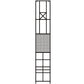 Glam Open Back Bookcase Standard Metal Bookshelf with Shelves 11.8"L x 11.8"W x 70.9"H Black Clearhalo 'Bookcases' 'furn' 'furn_bookcases' 'Furniture' 'Office Furniture' 7569970