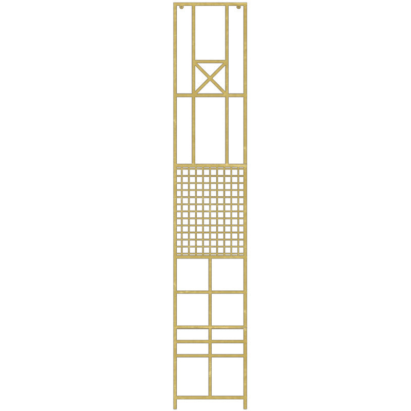 Glam Open Back Bookcase Standard Metal Bookshelf with Shelves 11.8"L x 11.8"W x 70.9"H Dark Gold Clearhalo 'Bookcases' 'furn' 'furn_bookcases' 'Furniture' 'Office Furniture' 7569973