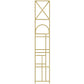 Glam Open Back Bookcase Standard Metal Bookshelf with Shelves 11.8"L x 11.8"W x 70.9"H Light Gold Clearhalo 'Bookcases' 'furn' 'furn_bookcases' 'Furniture' 'Office Furniture' 7569975