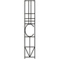 Glam Open Back Bookcase Standard Metal Bookshelf with Shelves 11.8"L x 11.8"W x 70.9"H Matte Black Clearhalo 'Bookcases' 'furn' 'furn_bookcases' 'Furniture' 'Office Furniture' 7569976