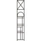 Glam Open Back Bookcase Standard Metal Bookshelf with Shelves 11.8"L x 11.8"W x 70.9"H Gloss Black Clearhalo 'Bookcases' 'furn' 'furn_bookcases' 'Furniture' 'Office Furniture' 7569978