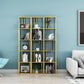 Glam Open Back Bookcase Standard Metal Bookshelf with Shelves Clearhalo 'Bookcases' 'furn' 'furn_bookcases' 'Furniture' 'Office Furniture' 7569981