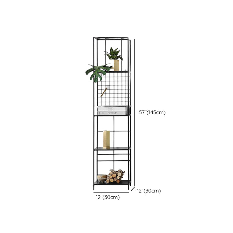 Glam Open Back Bookcase Standard Metal Bookshelf with Shelves Clearhalo 'Bookcases' 'furn' 'furn_bookcases' 'Furniture' 'Office Furniture' 7569983