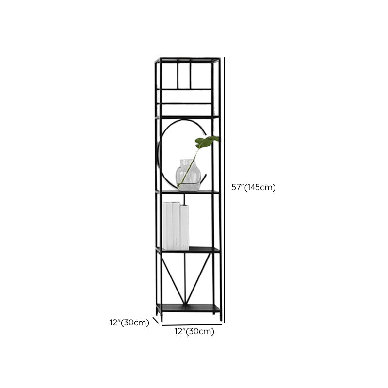 Glam Open Back Bookcase Standard Metal Bookshelf with Shelves Clearhalo 'Bookcases' 'furn' 'furn_bookcases' 'Furniture' 'Office Furniture' 7569984