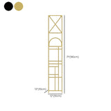 Glam Open Back Bookcase Standard Metal Bookshelf with Shelves