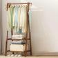 Contemporary Coat Rack Free Standing Storage Shelves Wooden Coat Rack for Living Room