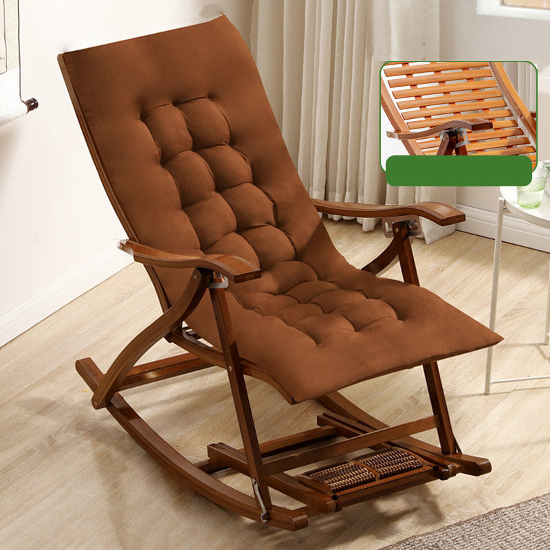 Leisure Balcony Folding Lazy Sofa Chair Chinese Chaise Rocking Chair Tan Upholstered Clearhalo 'Chairs & Seating' 'furn' 'furn_rocking_chairs' 'Furniture' 'Living Room Furniture' 'Rocking Chairs' 'rocking_chairs' 7570149