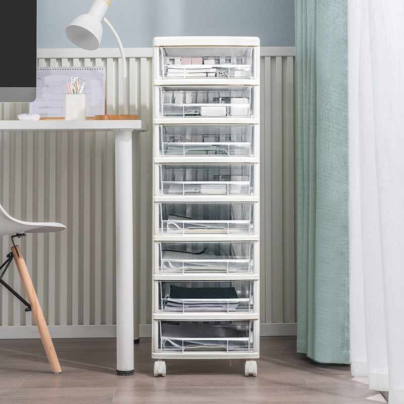 Transparent Filing Cabinet Modern Plastic Drawers Cabinet for Office