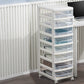 Transparent Filing Cabinet Modern Plastic Drawers Cabinet for Office