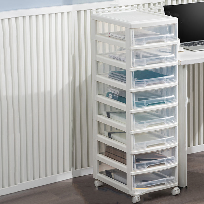Transparent Filing Cabinet Modern Plastic Drawers Cabinet for Office