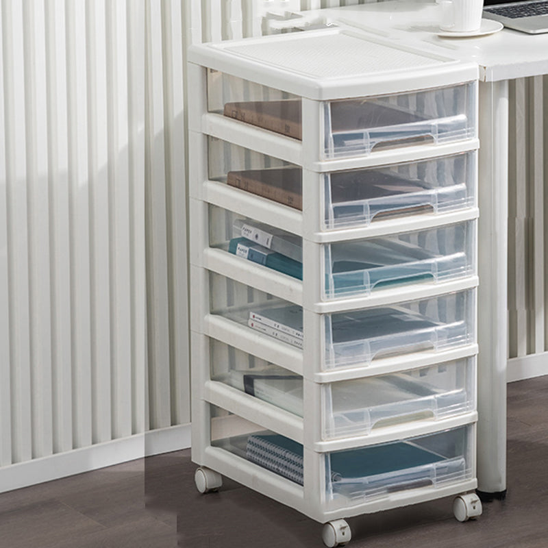 Transparent Filing Cabinet Modern Plastic Drawers Cabinet for Office