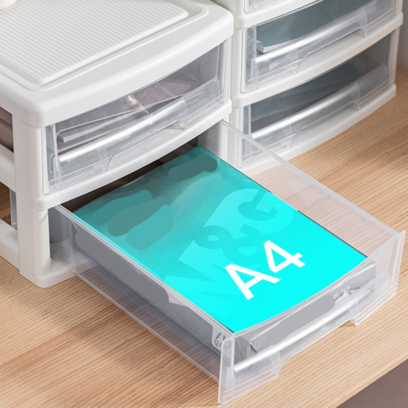 Transparent Filing Cabinet Modern Plastic Drawers Cabinet for Office