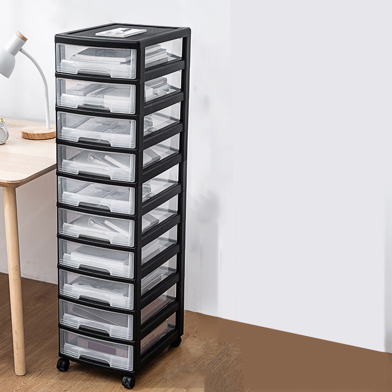 Transparent Filing Cabinet Modern Plastic Drawers Cabinet for Office