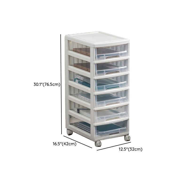 Transparent Filing Cabinet Modern Plastic Drawers Cabinet for Office