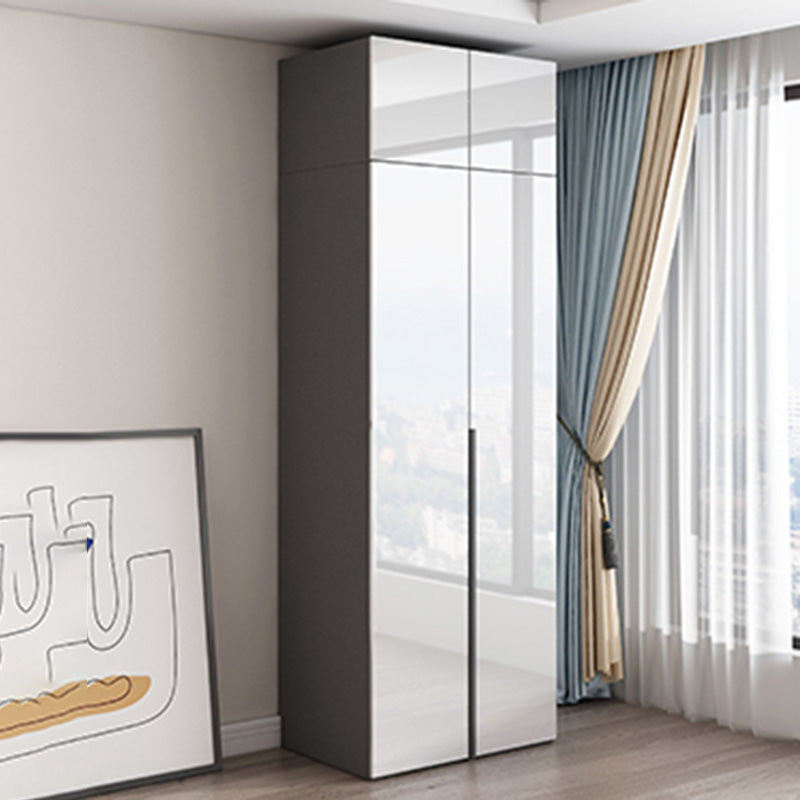 Dormitorio Gabinete de vestuario de madera Armario moderno con suaves puertas cerradas