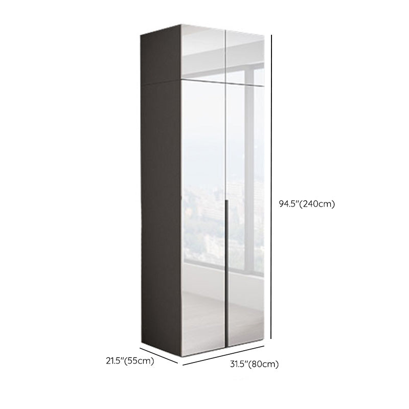 Dormitorio Gabinete de vestuario de madera Armario moderno con suaves puertas cerradas