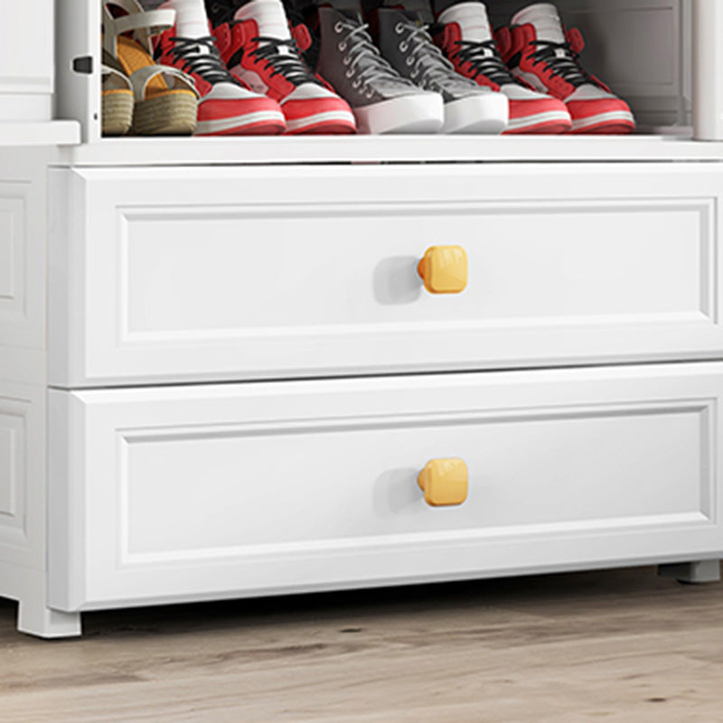 Rectangular Plastic Wardrobe Teen Style Bedroom Wardrobe Closet