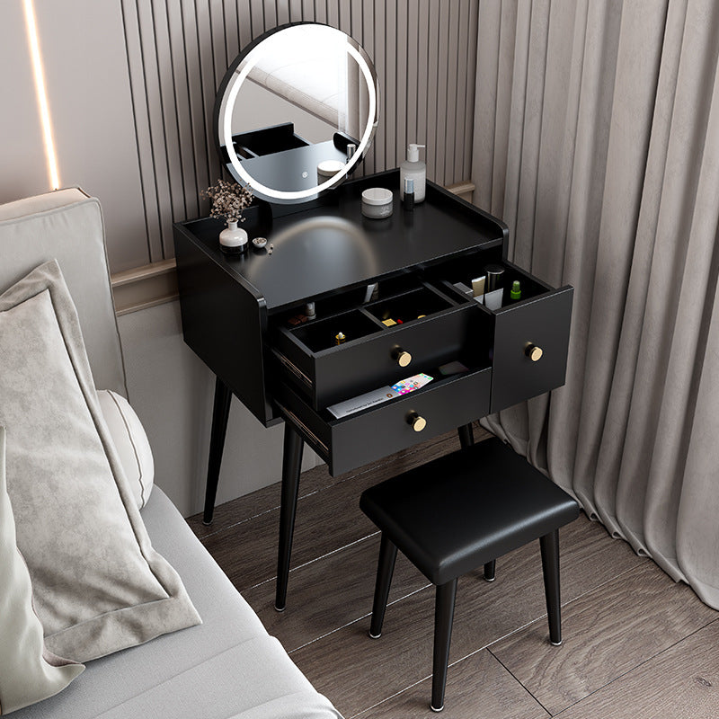 15.75" Wide Vanity Table Modern Wood 3-Drawer Dressing Table Clearhalo 'Bedroom Furniture' 'furn' 'furn_makeup_vanities' 'Furniture' 'Makeup Vanities' 'makeup_vanities' 7570432