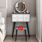 15.75" Wide Vanity Table Modern Wood 3-Drawer Dressing Table Grey Clearhalo 'Bedroom Furniture' 'furn' 'furn_makeup_vanities' 'Furniture' 'Makeup Vanities' 'makeup_vanities' 7570435