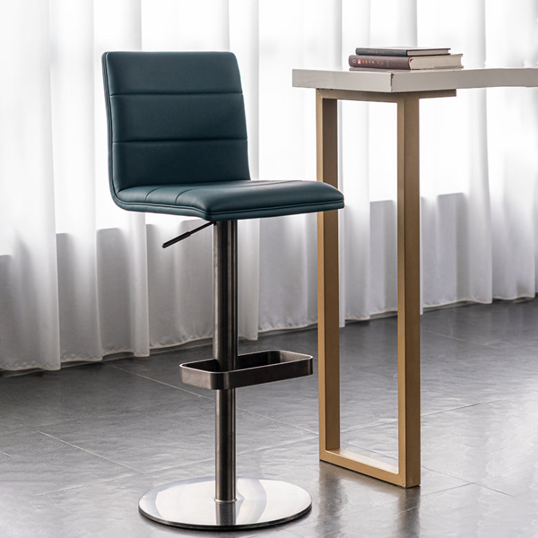 Armless Counter Height Stools with Footrest Modern Counter Stool