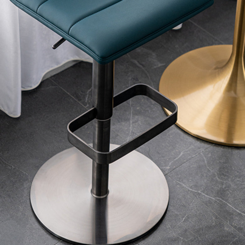 Armless Counter Height Stools with Footrest Modern Counter Stool