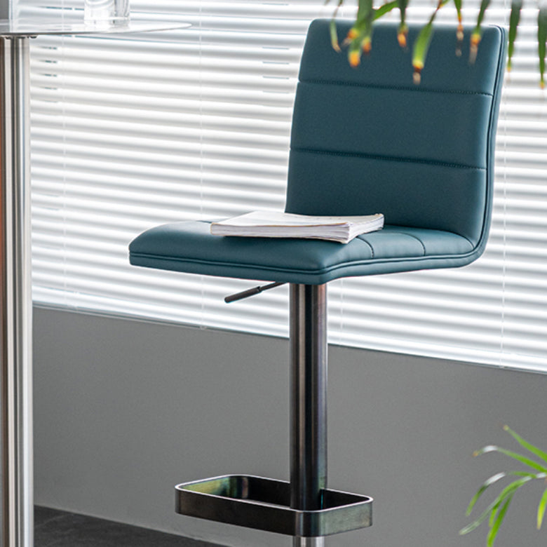 Armless Counter Height Stools with Footrest Modern Counter Stool