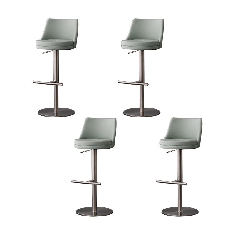Armless Counter Height Stools with Footrest Modern Counter Stool