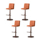 Armless Counter Height Stools with Footrest Modern Counter Stool